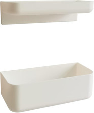 2 Styles Adhesive Plastic Floating Shelves Stick on Wall Mounted Shower Organize Bathroom Shelf price