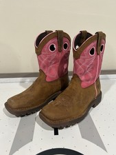 Pink & Brown Rocky Western Boots Size 2.5M (Kids) Cowboy Cowgirl Square Toe Girls' Boots price