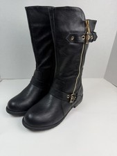 Girls Youth Link Boots Black Side Zipper Size 4 Excellent Used Condition Girls' Boots price