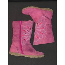 Stride Rite Bianca Girls Boots Size 9.5M Pink Suede Floral Zip Up Cute Shoes Girls' Boots price