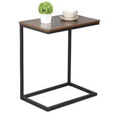 C Shaped Side Table End Table for Sofa Bed and Couch w/ Metal Frame Rectangular Side Table price