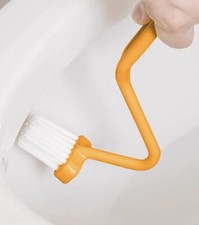 Home-X 1 PC V-Shaped Toilet Brush Rotatable Orange Plastic Brush 8” US Seller Toilet Brush price
