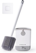 Silicone Toilet Bowl Brush W/ Ventilated Holder Toilet Brush & Holder Set，Floor Toilet Brush price