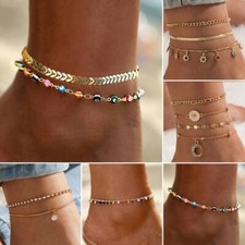 Boho Lucky Evil Eyes Beaded Anklet Adjustable Bracelet Women Summer Jewelry Gift Anklet price