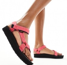 Teva Women’s Universal Midform Chunky Sandals in Ripple Hot Pink Size 9 Outdoor Sandals price