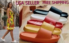 Womens Cozy Pillow Slides Anti-Slip Eva Sandals Slippers Outdoor  Summer Outdoor Sandals price