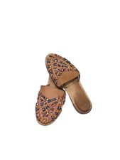 Latigo Sundance Womens Tan Leather Colorful Woven Strap sandals Shoes 7.5 Boho! Outdoor Sandals price