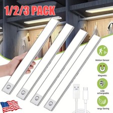 LED Motion Sensor Under Cabinet Closet Light USB Rechargeable Kitchen Lamp Strip Cabinet price