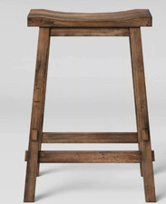 Halifax Farmhouse Wood Counter Height Bar stool - Threshold - BROWN Bar Stool price