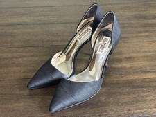Badgley Mischka Lola Pointed D'Orsay Evening Shoe Black Silk Evening Shoes price