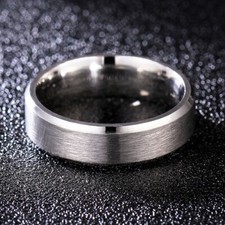 4/6/8mm Stainless Steel Brushed Polished Finish Men Women Wedding Band Ring 5-14 Silver Wedding Band price