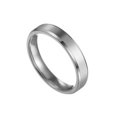 Titanium Stainless Steel 4mm Brushed Finish Men Women Wedding Band Comfort Ring Silver Wedding Band price