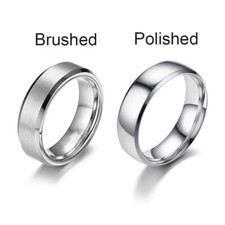 Titanium Stainless Steel 6mm Brushed Finish Men Women Wedding Band Comfort Ring Silver Wedding Band price