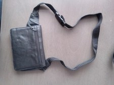 black leather travel waist pack or belt bag Men's Belt Bag price