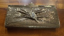 Vintage Kate Landry Gold Mesh Envelope Style Evening Bag Clutch Evening Bag price