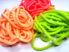 CHENILLE - 3 FLUROESCENT COLORS - 5 Yard Pc - Med. - Fly Tying Materials - Jigs Chenille price