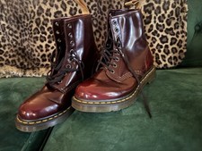 Dr. Martens Women's Size 8 Cherry Red Leather Combat Boots Women's Boots price
