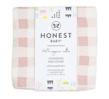 Honest Baby Organic Cotton Changing Pad Cover Pink White Baby Changing Pad price