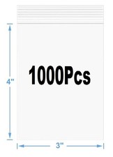 3" x 4" Resealable Plastic Bags 1000 Pack Reclosable Mini Bags with Zipper Bags price
