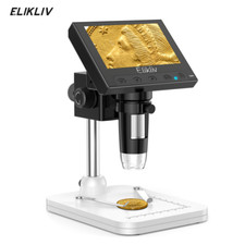 Elikliv Digital Microscope 1000X USB Coin Microscope 4.3" LCD Screen Soldering Chemistry price