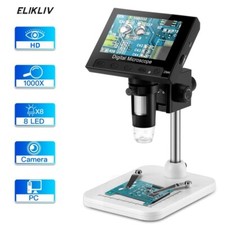 Elikliv Coin Microscope 1000X 4.3'' LCD Digital Microscope with Screen USB HD Chemistry price