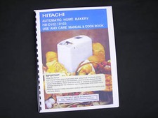 Hitachi HB-D102 HB-D103 Bread Maker Machine Instructions Manual & Recipes Bread Maker price