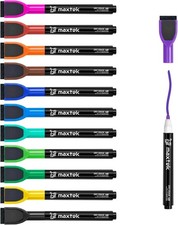 Magnetic Whiteboard Markers - 12 Count Colorful Fine Tip Dry Erase Markers with Whiteboard price