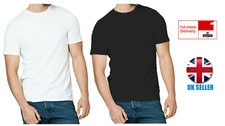1 , 3 & 5 Pack Mens T-Shirt  Cotton Plain Tee Shirts T Shirt Round Neck Lot New Men's T-shirt price