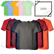Gildan Heavy Cotton T-Shirt 5000 Unisex  Plain Blank Crewneck Short Sleeves Tee Men's T-shirt price