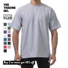 PROCLUB MENS HEAVYWEIGHT SHORT SLEEVE T SHIRTS PRO CLUB CASUAL COTTON TEE SHIRT Men's T-shirt price