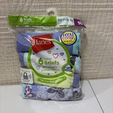 Girls' Cotton Brief 6-Pack Size 10 Girls' Underwear price
