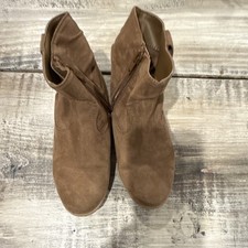 PLACE Brown Bootie Unisex Kids Suede Ankle Boot Side Zip Closed Toe US 13 Unisex Children's Boots price