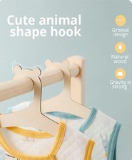 10PCS Wooden Baby Hangers Animal Shape Toddler Clothes Non Slip Nursery Closet Baby Clothes Hanger price