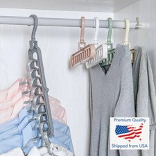 3D Folding Hanger 9 Hole Rotating Magic Closet Organizer Space Saver Saving Room Baby Clothes Hanger price