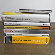 Vtg Software Lot Of 7 Microsoft Office 07 Office XP Pro Office 03 Access 03 More Office Software price