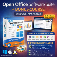 Open Office Home and Student for Windows Mac Linux - Office Software Suite 2026 Office Software price