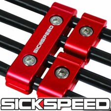 3 RED ENGINE SPARK PLUG WIRE SEPARATOR DIVIDER CLAMP KIT FOR 8/9/10MM A Divider & Separator price