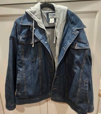 Victory Outfitters Hooded Denim Jacket Men's Extra Large (XL) Fleece Lined Outdoor Coat price