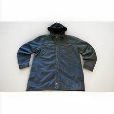 Primitive Skateboarding Men's Hooded Button Front Shacket Geometric Blue M Outdoor Coat price
