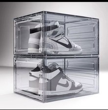 Shoe Box Stackable Storage Super Clear Transparent Collapsible Display 1 Box Shoe Storage Box price