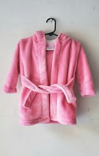 Lollypop Baby Girl's Pink Plush Hooded Bathrobe Size 12 Months Baby Bathrobe price