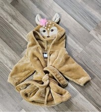 HB Baby Girls Deer Fawn Hooded bath robe 0-9 months Halloween Baby Bathrobe price