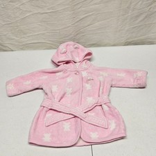 Absorba Paris Pink Teddy Bear Hooded Baby Bathrobe One Size 100% Cotton Terry Baby Bathrobe price