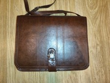 Vintage Style Brown Faux Leather Messenger Bag / Business Briefcase Men's Briefcase price