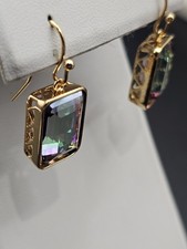 Watermelon Tourmaline Colored Stone Earrings Beautiful Colors Coloured Stone Earrings price