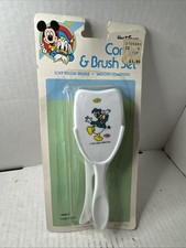 1980s Walt Disney Donal Duck Baby Hair Brush Comb Set New In Package Danara Baby Hair Brush-Comb price