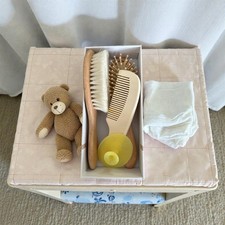 Organic Baby Hair Brush & Comb Set | Wooden Bristle | Newborn Grooming Kit Baby Hair Brush-Comb price