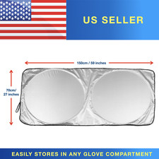 Car Sunshade, Large & Foldable, UV Protection. 59 inches by 27 inches Sunshade price