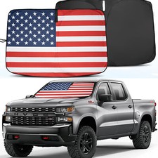 Universal Car SUV Truck Windshield Sun Shade Front Window Sunshade Block US Flag Sunshade price