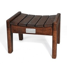 CONSDAN StoneCreek Oak Wood Curved Bow Stool - Versatile Slatted Bench Seat Standard Stool price